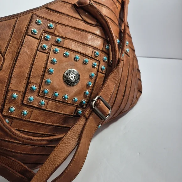 Kompanero Leather Bag Crossbody Sling Purse Large Western Wear - Picture 8 of 16